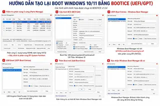 Sửa boot Windows 10, 11 bằng BOOTICE trên UEFI/GPT