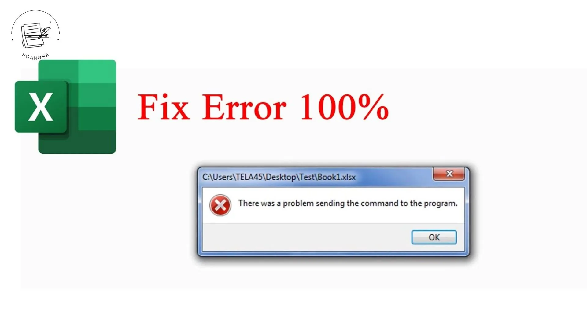 There was a problem sending the command to the program lỗi DDE